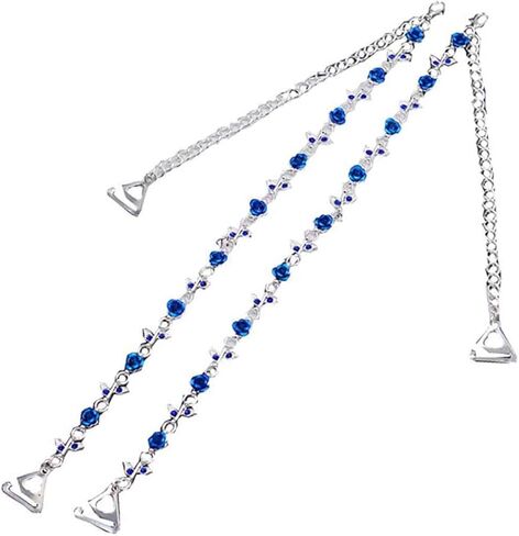 1 Pair Adjustable Shoulder Bra Straps Rose Flower Decorative Replacement Bra Chain Straps in Saudi Arabia