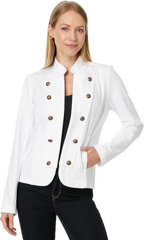 جاكيت Tommy Hilfiger Solid Band أبيض ساطع MD (الولايات المتحدة 8-10) in Saudi Arabia
