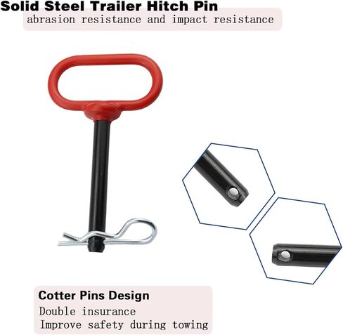 1 حزمة دبوس وصلة قطر الرأس ومشبك وصلة ربط كليفيس مع مقبض مطلي بالمطاط (3/4 بوصة × 6-1/2 بوصة) in Kuwait