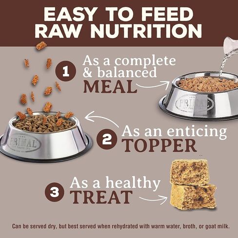 Primal Freeze Dried Dog Food Nuggets, Venison; Complete & Balanced Meal; Also Use as Topper or Treat; Premium, Healthy, Grain Free, High Protein Raw Dog Food, 5.5 oz in Kuwait