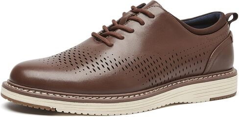 Men's Dress Oxford Shoes Wingtip Casual Business Shoes Comfortable Office Shoes Formal Work Lace Up Shoes in Saudi Arabia
