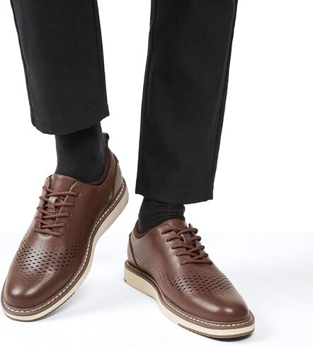 Men's Dress Oxford Shoes Wingtip Casual Business Shoes Comfortable Office Shoes Formal Work Lace Up Shoes in Saudi Arabia