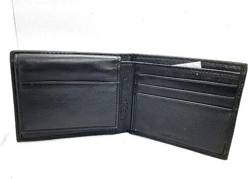محفظة كالفن كلاين للرجال من الجلد الأصلي ثنائية الطي، حماية RFID، سوداء مع صندوق in Saudi Arabia