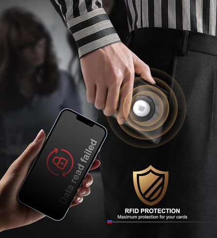 Airtag Wallet, Men Wallet with Coin Compartment RFID Protection, Slim Wallet Holds 10+ Cards, Magnetic Design and Eject Mechanism Credit Card Case for Men (Airtag Not Included in Product) in Saudi Arabia