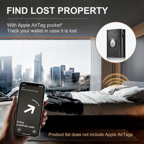 Airtag Wallet, Men Wallet with Coin Compartment RFID Protection, Slim Wallet Holds 10+ Cards, Magnetic Design and Eject Mechanism Credit Card Case for Men (Airtag Not Included in Product) in Saudi Arabia