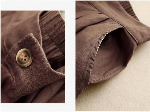 Womens Wide Leg Linen Shorts Summer Casual Loose Pleated Elastic High Waisted Bermuda Shorts in Saudi Arabia