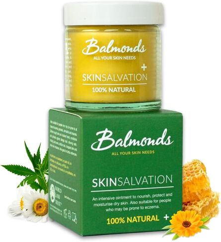 Balmonds Skin Salvation 2.1 fl oz (60 ml) - Salve for Dry, Rough & Sensitive Skin – All-Purpose Intensive Moisturizer with Calendula, Hemp & Beeswax – 100% Natural Balm & Cruelty Free in Saudi Arabia