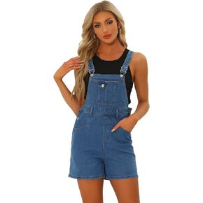 شورتات Allegra K Denim للنساء كاجوال بأشرطة قابلة للتعديل وسروال جينز عام