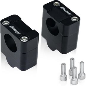 Universal Motorcycle Handlebar Risers for 1-1/8" 28mm 7/8" 22mm - Dirt Bike Handlebars Clamp Riser Supermoto Motocross (Green)