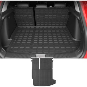 powoq Floor Mat Compatible with 2024 2025 Chevy Trax Trunk Mat with Backrest Mat TPE Floor Liner Replacement for 2024 2025 Chevy Trax Accessories (Trunk Mat with Backrest Mat+Floor Mat)
