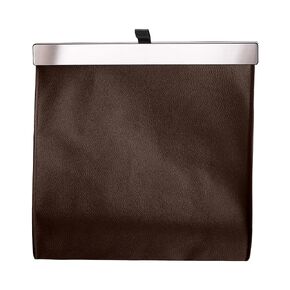Ginsco Car Trash Bag, PU Leather Car Trash Can for Tesla Model 3 Model Y 2016-2024, Magnetic Closure Car Garbage Can Back Seat Hanging Trash Bin for Car, Home with 20pcs Disposable Trash Bags Black