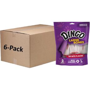 Dingo Rawhide Bone, Large, 3-Count in Saudi Arabia