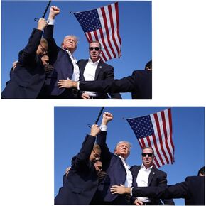 (2pcs) Trump Photo Car Magnet - Upgraded Stronger Magnetic Car Signs with Trump Photo Waterproof Reusable Visible Flex Driver Gear Automotive Magnets Sign for Vehicles