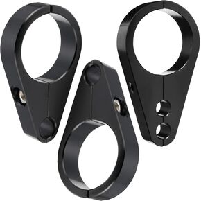 MoKitDora 1.25" Handlebar Dual Single Throttle or Frame Mount Clutch Cable Clamp Brake Line Clips for Harley,Chrome
