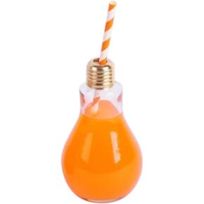 400ML Light Bulb Shaped Glass Bottle Novelty Drinking Glasses Party Favors for Drinks Beers Cocktails