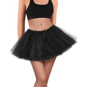 Tutus for Women Adult Tutu Skirts 5 Layered Classic Elastic Tulle Tutu Skirts for Party Festival Running