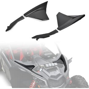 Combination Front Fenders Kit for Can Am Maverick X3 / X3 MAX 2017-2023 All Models Accessories, Replace # OEM 705012456, 705012457 (Black, Left, Right)