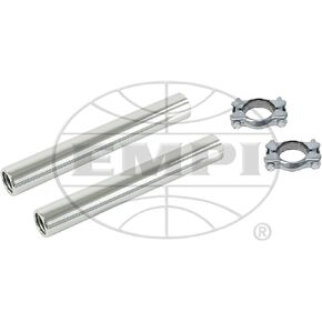 Tail Pipe Exhaust Tips, Chrome Clamp On, for Beetle, Pair, Compatible with Dune Buggy