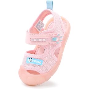 صنادل رياضية للأطفال الصغار من Baby Boys Grils، خفيفة الوزن ومرنة مع نعال مضادة للانزلاق، إغلاق بشريط فيلكرو من القماش المسامي سهل الارتداء والخلع