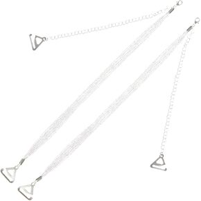 Shiny Rhinestone Bra Straps with Tassels Adjustable Detachable Metal Shoulder Straps for Strapless Bras and Dresses