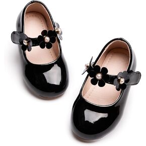 Kiderence Toddler Girls Dress Shoes Little Kids Mary Janes Ballet Flats Toddler