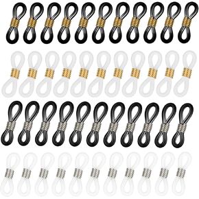Giantree 40 Pack Eyeglass Chain Connector, Adjustable Anti-Slip Eyeglass Strap Holder Chains End for Sunglasses Chain Strap
