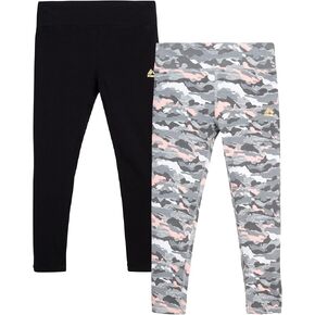 RBX Girls' Active Leggings - 2 Pack Performance Stretch Cotton Yoga Pants (Size: 4-16)