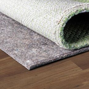 Unique Loom Uni-Luxe Dual Surface Felt and Rubber Non-Slip Rug Pad 1/4" Thick (4'x 6' Oval)