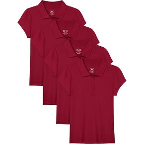 4 Pack Girls Polo Shirt Girls Uniform Polo for School Cotton Polo Shirts School Uniform Blouse for Girls