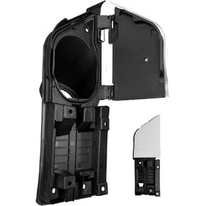 طقم مفصل جيب لباب حشو الوقود مع زخرفة عمود أسود مناسب لسيارة Ford Transit 150 250 350 350HD 2015-2023 استبدال CK4Z-5427936-A CK4Z-61405A26-B، غطاء أبيض