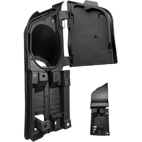 Fuel Filler Door Housing Pocket Hinge Kit with Black Pillar Trim Fit for Ford Transit 150 250 350 350HD 2015-2023 Replace CK4Z-5427936-A CK4Z-61405A26-B, White Cover