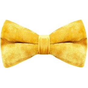 King & Priory Luxury Gold Crushed Velvet Bow Tie