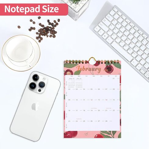 Mini Wall Calendar 2024-2025 (8.5x5.5"), Use July 2024 to Dec 2025, Mini Notepad Calendar, Little Wall Calendar for Desk, Fridge, or Bulletin Board, Includes Stickers (Colorful) in Saudi Arabia