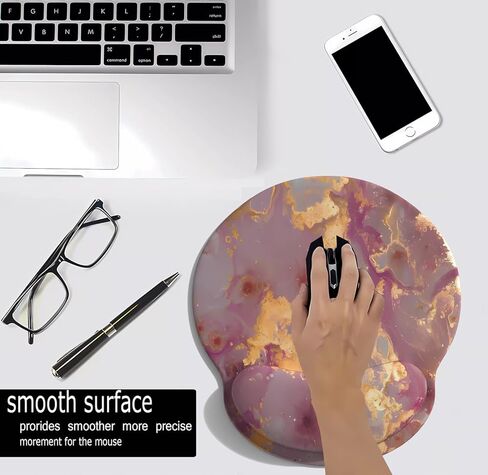 Cute Cartoon Small Black Coal Ball Mouse Pad with Wrist Support, Ergonomic Mouse Pad with Kawaii Small Star Element Mouse Pad for Wrist Rest Table Decoration Simple Typing Pain Relief Table Mousepad in Kuwait