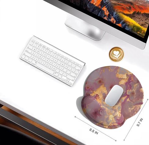 Cute Cartoon Small Black Coal Ball Mouse Pad with Wrist Support, Ergonomic Mouse Pad with Kawaii Small Star Element Mouse Pad for Wrist Rest Table Decoration Simple Typing Pain Relief Table Mousepad in Kuwait