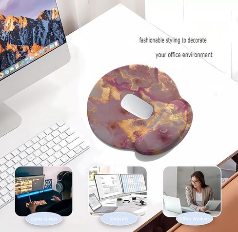 Cute Cartoon Small Black Coal Ball Mouse Pad with Wrist Support, Ergonomic Mouse Pad with Kawaii Small Star Element Mouse Pad for Wrist Rest Table Decoration Simple Typing Pain Relief Table Mousepad in Kuwait