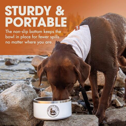 Stainless Steel Dog Bowl, 32oz Capacity, Non-Slip, BPA Free, Easy to Clean in Saudi Arabia