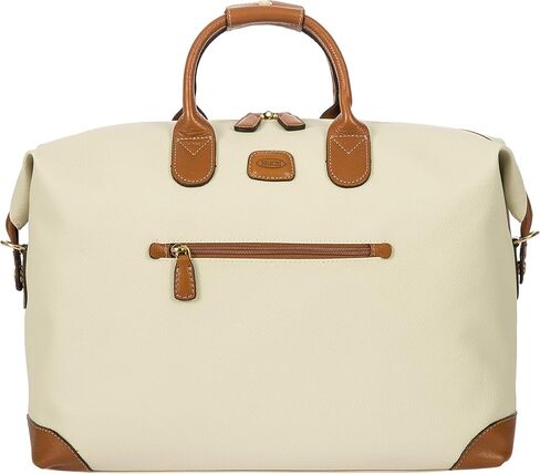 حقيبة بريك للشحن مقاس 18 بوصة - حقيبة سفر فاخرة مع حقيبة أمتعة - حقائب عطلة نهاية الأسبوع وحقائب سفر للنساء والرجال - بولي كلوريد الفينيل منقوش - كريمي in Kuwait