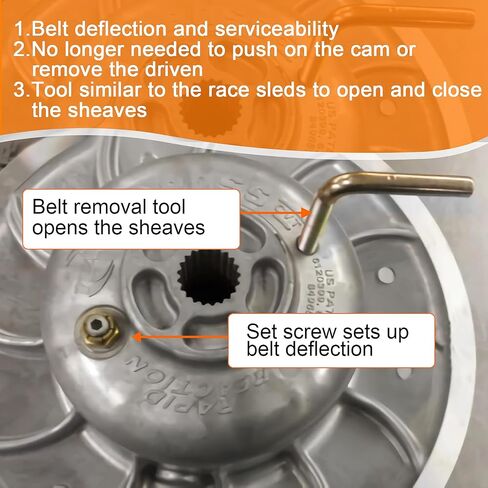 PAGOW Clutch Drive Belt Removal Tool, Clutch Spreader Drive Ranger Belt Removal Tool, Belt Change Tools, for Polaris RZR RZR-4 XP Turbo RS1 Ranger XP 1000 Replace 2875911 (2) in Saudi Arabia