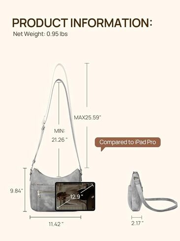 حقائب تيلينا كروس للنساء، حقيبة كتف عصرية من الجلد النباتي، حقيبة كتف هوبو، سعة كبيرة in Kuwait