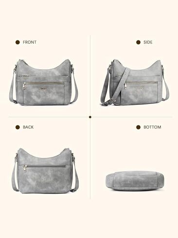 حقائب تيلينا كروس للنساء، حقيبة كتف عصرية من الجلد النباتي، حقيبة كتف هوبو، سعة كبيرة in Kuwait