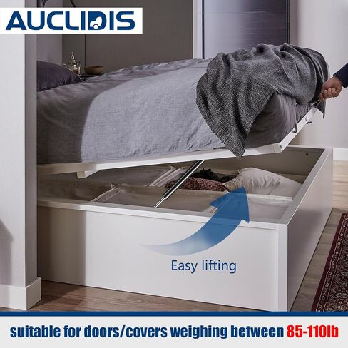 20 Inch 100lb/445N Gas Strut Shock Spring Lift Support for RV Camper Bed Storage Cover Door Tool Box Toy Lid Basement Boat Hatch TV Cabinet Chicken Coop Black Replacement Parts, Set of 2 by AUCLIDIS in Saudi Arabia