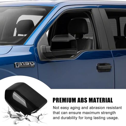 Glossy Black Direct Replacement Side Mirror Covers Caps for 2015-2020 Ford F150, Directly Replace Style, Not Sticker Style (Black) in Saudi Arabia