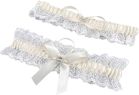 Bridal Wedding Garter Gift for Bride Lace Garter Belt Set Lace Leg Garter Belt Bridal Accessories for Women in Saudi Arabia