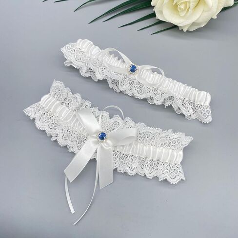 Bridal Wedding Garter Gift for Bride Lace Garter Belt Set Lace Leg Garter Belt Bridal Accessories for Women in Saudi Arabia