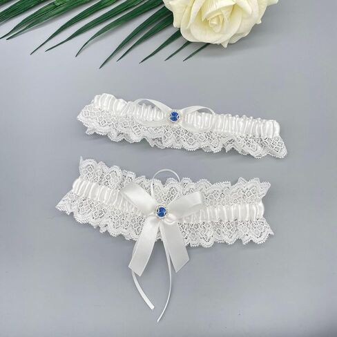 Bridal Wedding Garter Gift for Bride Lace Garter Belt Set Lace Leg Garter Belt Bridal Accessories for Women in Saudi Arabia