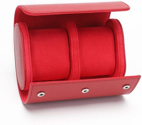 Premium Pu Leather Handmade 2 Watch Storage Box For Men For Women Travel Display 2 Watch Case Jewelry Gift Box Handcrafted Watch Organizer (Black) in Saudi Arabia