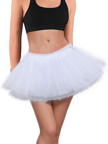 Tutus for Women Adult Tutu Skirts 5 Layered Classic Elastic Tulle Tutu Skirts for Party Festival Running in Saudi Arabia
