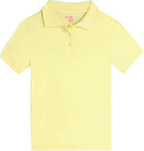 Girls' School Uniform Polo Shirt - 3 Pack Short Sleeve Picot Collar Polo - Interlock Soft Polo for Girls (4-16) in Saudi Arabia