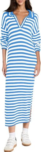 Yousify Sweater Dress for Women Long Sleeve Striped Color Block V Neck Casual Fall Dresses XS-XL in Saudi Arabia